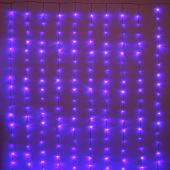 Гирлянда эл. занавес 3х2,5 м, синий, 360 LED "Водопад"