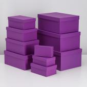 Коробка картон прямоугольная10 16*8,5*6см Пурпурная сетка 