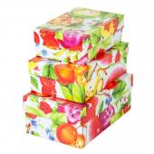 Коробка картон прямоугольная 3 15*10*5см детская с фруктами