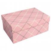 Коробка картон прямоугольная 3 19*12*6,5см Розовый кашемир