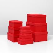 Коробка картон прямоугольная10 14*7,5*5см Красный.