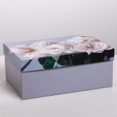 Коробка картон прямоугольник 10 24*17*10см «Цветы» 