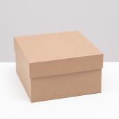 Коробка картон квадрат11 10*10*5 см крафт