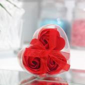 Набор подарочный "Красные розы" мыльные розочки 3 шт 6962256