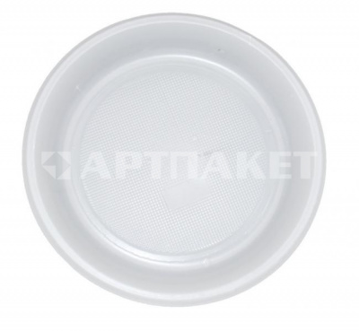 Тарелка D-205мм пластик/белая