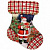 Подставка под горячее "Носок" 18*24см Дед Мороз с подарком