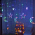 Гирлянда эл. бахрома 3 м (60*40*30), мультицвет, 12 LED "Звезда и Луна"