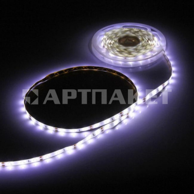 Лента светодиодная самоклейка 5м*8мм, 300 ламп LED, 1 реж, б/пульта Белый