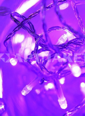 Гирлянда эл. нить 1,5 м, фиолетовый, 12 LED 130-331