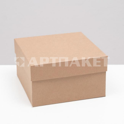 Коробка картон квадрат11 10*10*5 см крафт