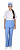 Костюм "СТЕФАНИ" женский: куртка, брюки, колпак белый с голубым р. 40-42/158-164